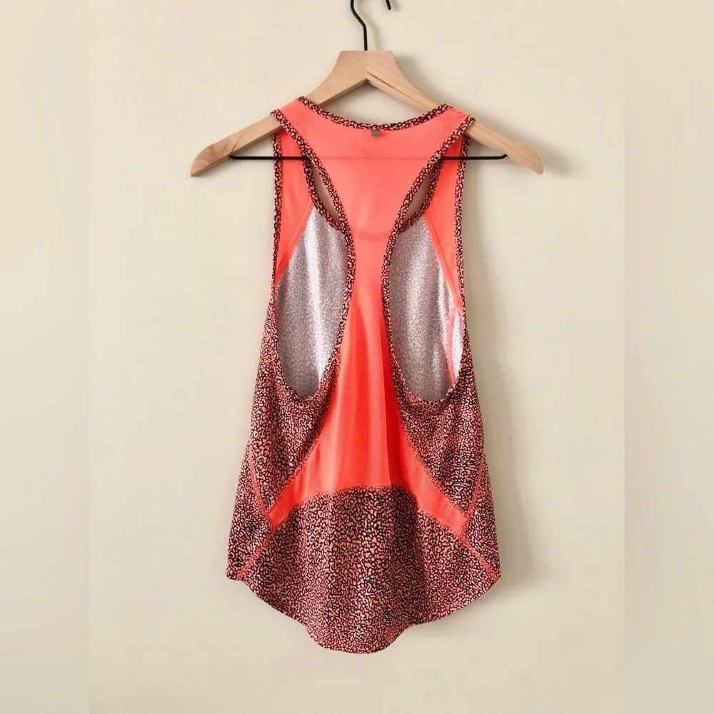 Nike Dry Fit Orange and Navy Tank in Animal Print - Size S